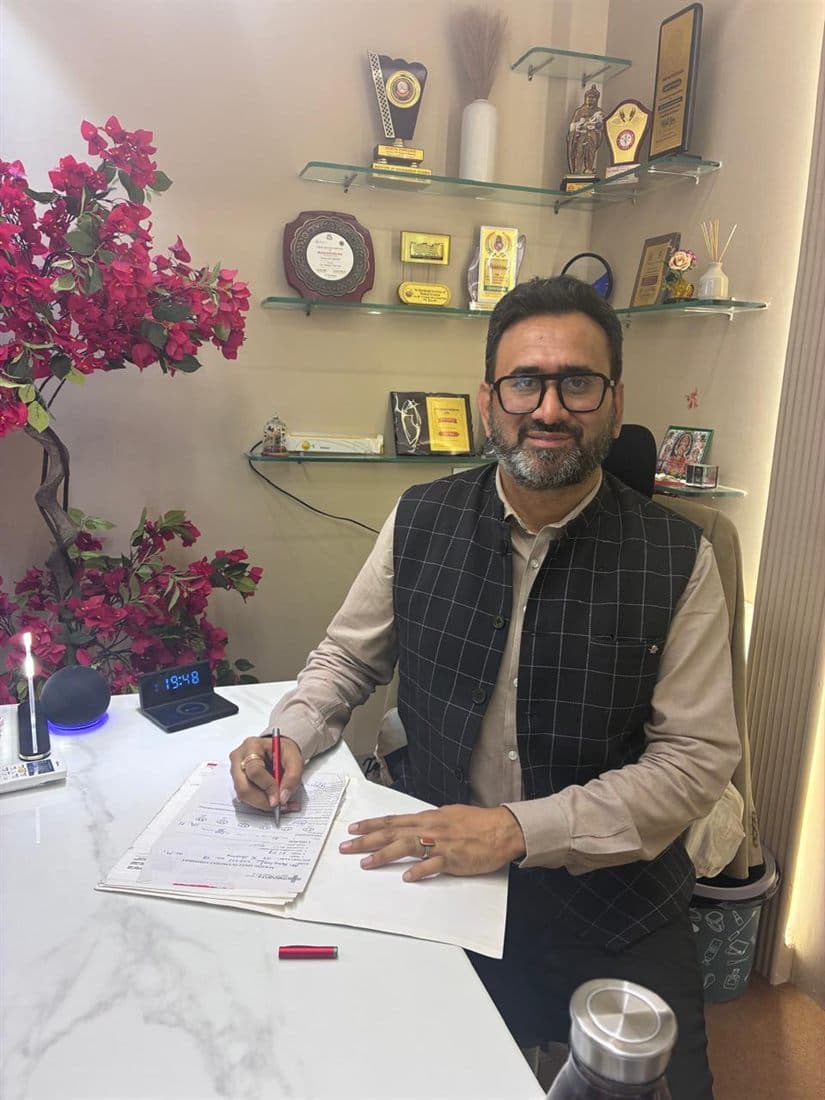 Dr. Raman Sharma at the clinic